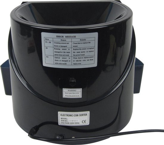 Truskore® - Geldtelmachine - Munttelmachine - Zwart - Muntsorteerder - Incl. Grats Opberg- en Stofhoes - Coin counting B9001