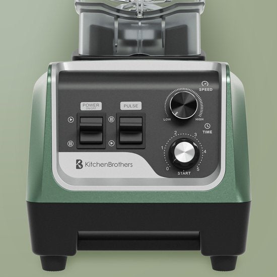 KitchenBrothers Power Blender - 1600W - 2L - Smoothie Maker - IJscrusher - Pastelgroen