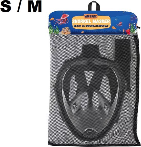 Vertrex Duikbril met Snorkel S/M - Snorkel - Duikmasker Volwassenen en Kinderen - Snorkelmasker Kind - Snorkelmaskers