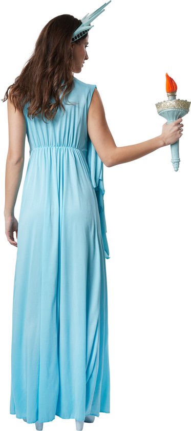 Dressforfun Godin der vrijheid S - verkleedkleding kostuum halloween verkleden feestkleding carnavalskleding carnaval feestkledij partykleding - 302518