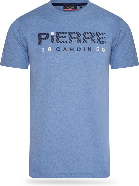 Pierre Cardin - Heren Tee SS 1950 Logo Shirt - Blauw - Maat XL