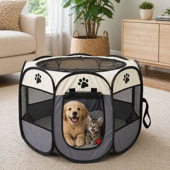 Ceruzo Puppyren Opvouwbaar – Voor Kleine Honden - Katten - Konijnen – 73 cm