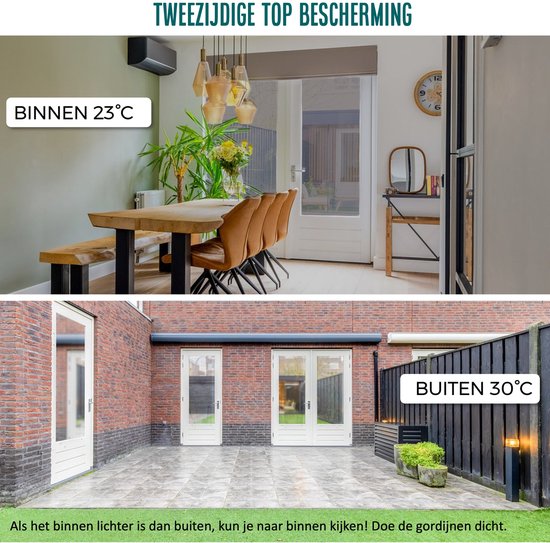 Homewell® Zonwerende Raamfolie - 120x300cm – Isolerend & Hittebestendig - Tegen Inkijk - HR++(+) Geschikt – 15% Spiegeleffect Zilver