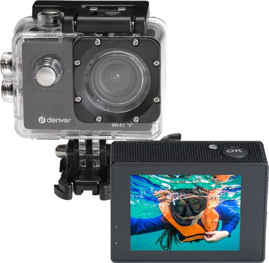 Denver Action Camera Full HD - 12MP - Foto & Video - WiFi - App - 30M Waterdicht - Incl. Accessoires - ACW5054