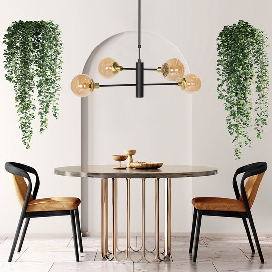 Steinhauer - hanglamp - Constellation - messing - metaal - Ø 90cm - E14 - 3805ME