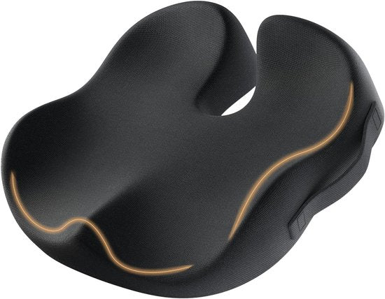 ProtoArc® SC Butterfly Zitkussen – Ergonomisch Orthopedisch Zitkussen – Stoelkussen & Stuitkussen – Memory Foam Wigkussen – Voor Bureaustoel, Auto & Thuis – Ademend & Anti-Slip