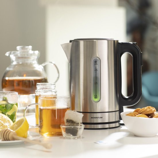Inventum HW817D - Waterkoker - 1.7L - RVS - BPA vrij - 2200W - 22x14x24.50 cm - RVS/Zwart