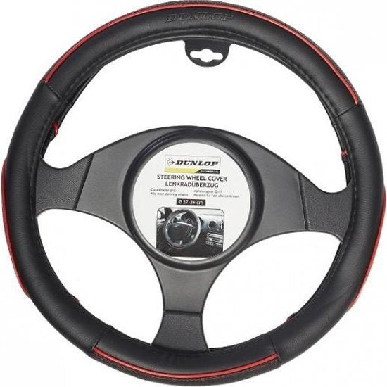 Dunlop Stuurhoes - Universeel - Pu - Zwart/rood - Ø37-39 cm