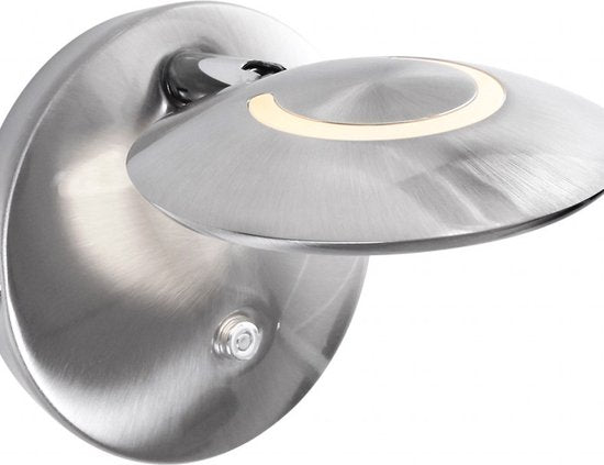 Steinhauer Zenith LED - Wandlamp Modern - Staal - H:12cm - Ø:12cm - Universeel - Voor Binnen - Metaal - Wandlampen - Slaapkamer - Woonkamer