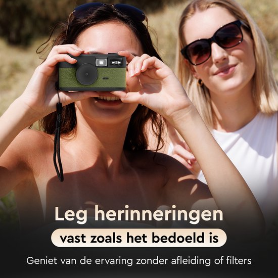 K&L Digitale Retro Camera - Schermvrij - Oplaadbaar - 16.000 Foto's - Fotocamera - Vintage - Inclusief 32GB - Duurzaam - Groen