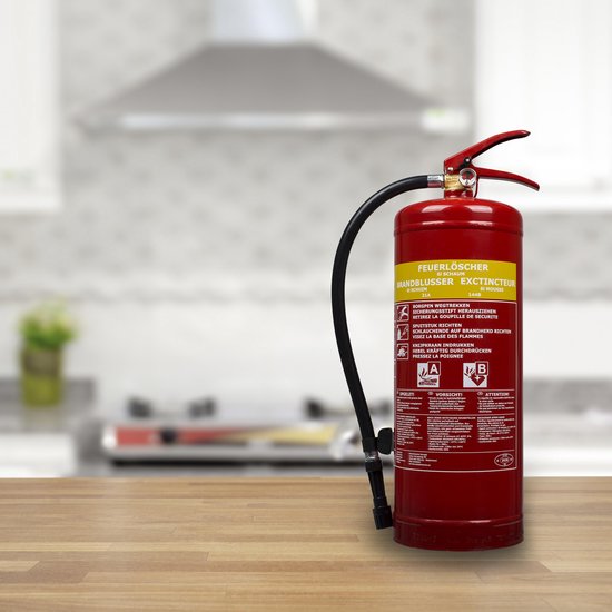 Smartwares 10.015.05 Brandblusser - 6 Liter - Schuim - Inclusief ophangbeugel - Brandklasse AB - BSI Gecertificeerd