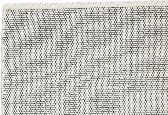 Lifa Living Vloerkleed – Wol & Katoen – Geweven – 160x230 cm – Scandinavisch Design – Zwart/Wit