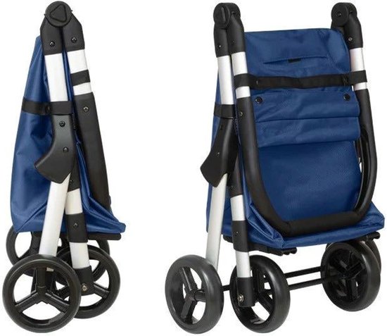 Duett Muuvi Up Boodschappentrolley - Tasinhoud 46L - 4 Wielen - Opvouwbaar - Blauw