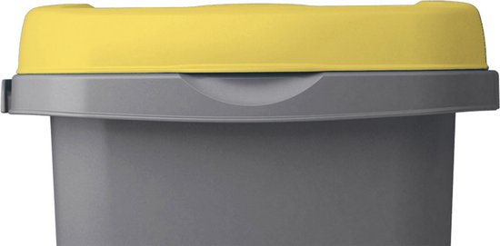 CASARIA Vuilnisbak - 25l Afvalscheiding 39x24x51cm - Grijs Geel