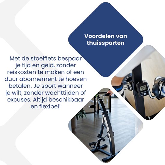 Nexxt Dual Bike Stoelfiets voor Armen en Benen - Hometrainer voor Training en Rehabilitatie – Bewegingstrainer met instelbare Trainingsintensiteit