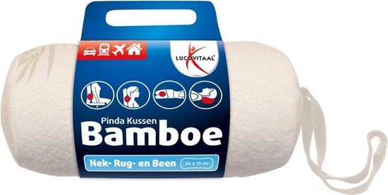 Lucovitaal Bamboe Nek Kussen Wit