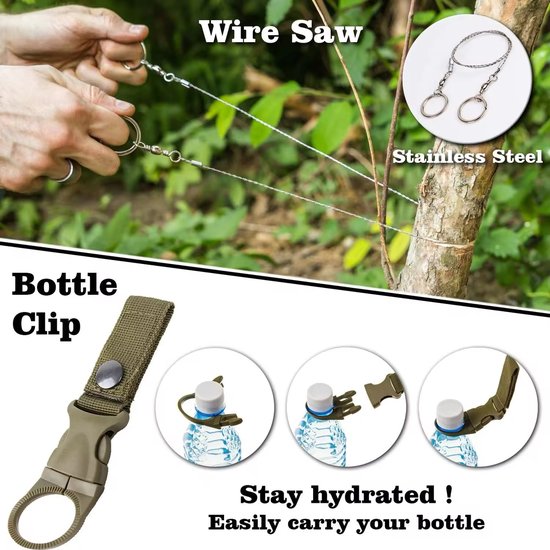 Garpex® Noodpakket - Survival Kit - Compleet Overlevingspakket - Survivalset - Camping Kit - Outdoor Kit - EHBO kit