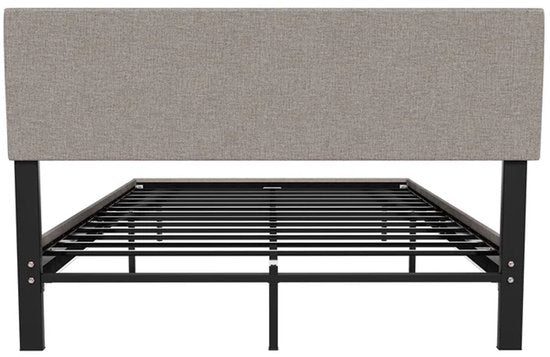 Zwevend bed Lissabon - 140x200cm - Kunstleer - Incl. LED - Beige