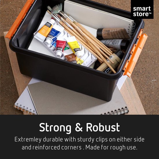 SmartStore™ Pro 31 Opbergdoos 32L zwart - Stapelbaar en nestbaar - Food Approved - Opbergbox
