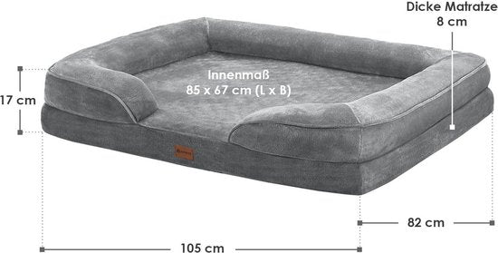 Hondenmand / Kattenmand Sheena XL - 105 x 82 cm - Grijs