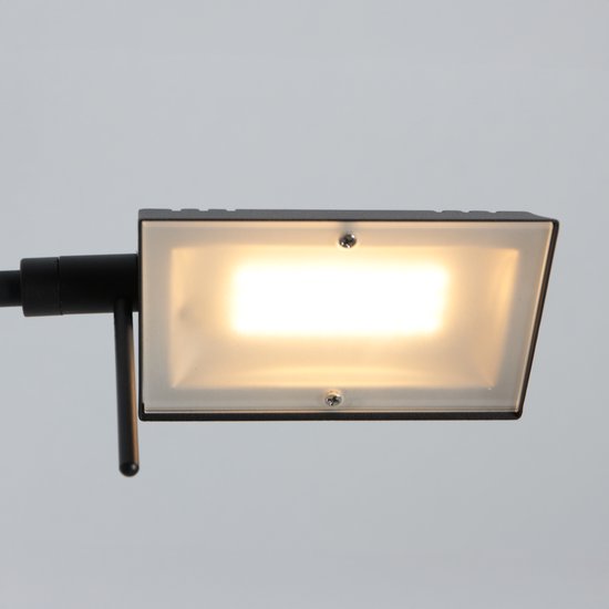 Mexlite - vloerlamp - GlowGo - zwart - metaal - leeslamp - LED - 4603ZW