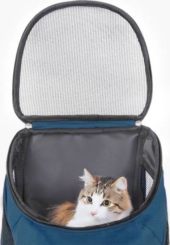 Ceruzo Hondenrugzak - Kattenrugzak - Max 10 kg- Reistas-Draagtas -26x33x40cm - Petrol
