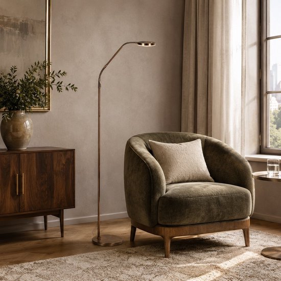 Steinhauer Exclusive - vloerlamp - Soleil2 - brons - kunststof metaal - design lamp - LED - 4389BR