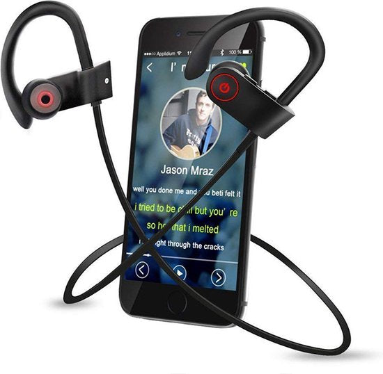 Draadloze in-ear Bluetooth oordopjes, Sport headset - Wireless Headset - zwart/rood U8