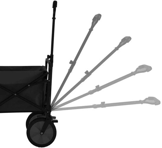 Bolderkar / Handkar / Transportkar - Opvouwbaar - Max. 100kg - Zwart