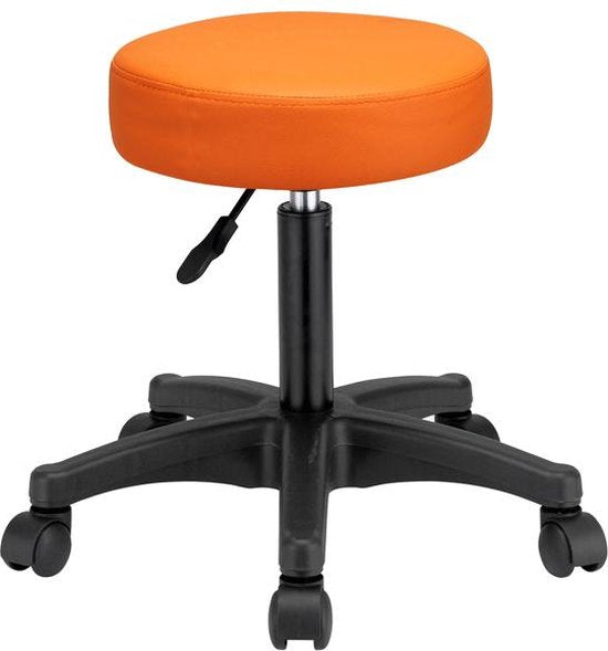 Casaria Verstelbare Draaikruk - 46/60cm Zithoogte – 1 Stuks Oranje
