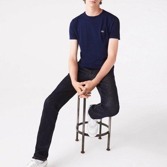 Lacoste Basic Sportshirt - Mannen - blauw - maat 5
