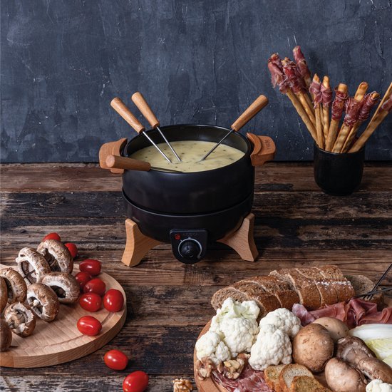 Boska Elektrische Fondueset Party – 2,3L - Voor Kaasfondue, Chocoladefondue, Hotpot en Boullionfondue - Fondueset elektrisch - Met temperatuurregelaar