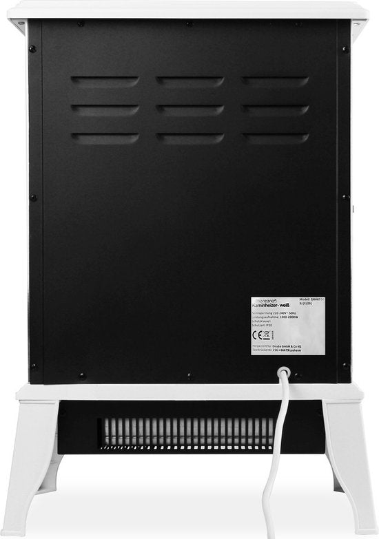 Monzana Elektrische Kachel – met LED Vlameffect - 2000W Wit