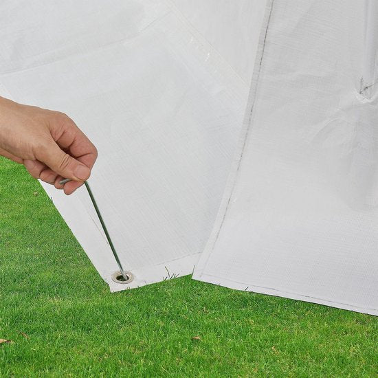 Partytent / Paviljoen Gala - 4 x 10 meter - Wit - Incl. Zijwanden & Toebehoren