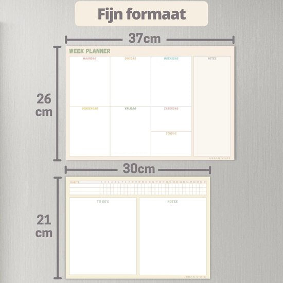 Magnetische weekplanner whiteboard (1) - planner magnetisch - planbord - familieplanner - maandplanner magnetisch