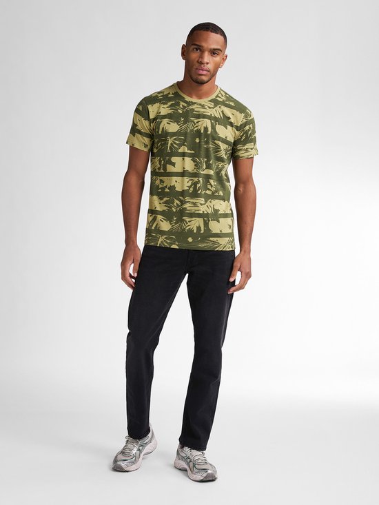 Petrol Industries - Heren All-over Print T-shirt Harbor - Groen - Maat XXXL