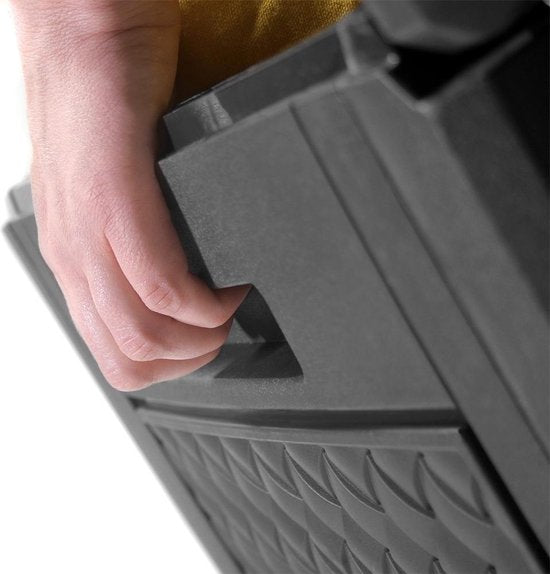 Opbergbox 310L UV-Bestendig Weerbestendig Wielen Tuinbox Rotan-look Antraciet