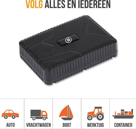Strex GPS Tracker | Realtime met app | 120 Dagen accu | IP65 Waterdicht | Draadloos | Geen abonnement | Nederlandstalige Handleiding | Volgsysteem voor auto, motor, boot, camper, scooter, bagage en meer!