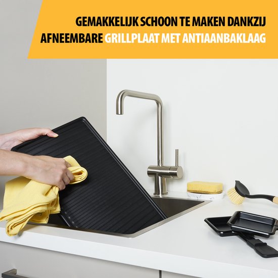 Tristar Gourmetset - RA-2746 - 1400W - Bakplaat 8 personen - Incl 8 pannetjes - PFAS-Vrij