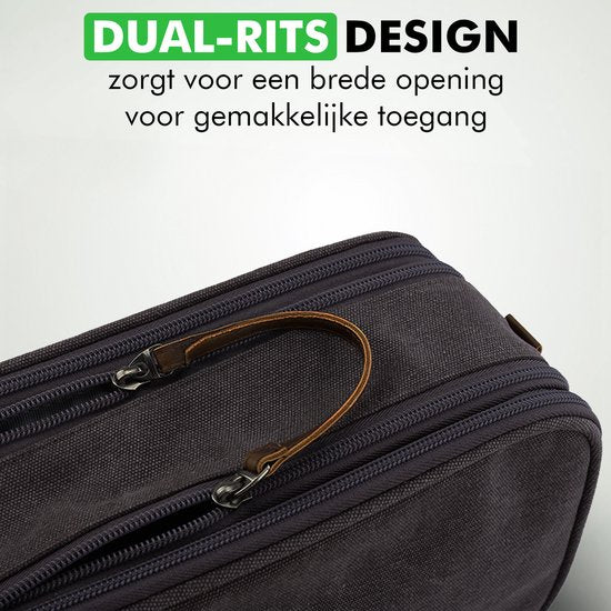 Travelhawk Toilettas -Unisex Toilettas - Toilettas Heren - Travel Organizer - Toilettas Dames - 1 Liter - Zwart