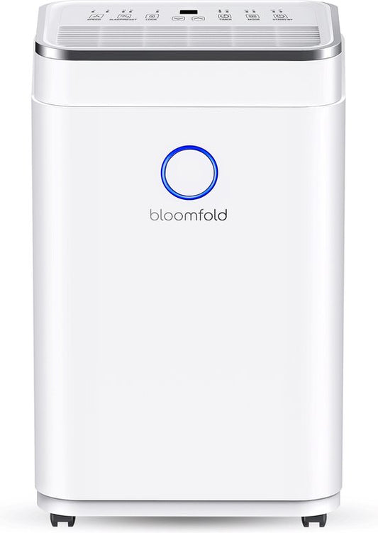 Bloomfold Luchtontvochtiger – Wasdroogfunctie – 20 liter/dag – 34 x 24 x 57 cm – Wit