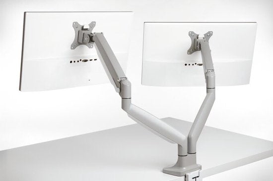 Kensington SmartFit One-Touch Dubbele Monitorarm - Voor 2 Schermen - In Hoogte Verstelbaar - Voor 13 - 32" & tot 9 KG - Grijs