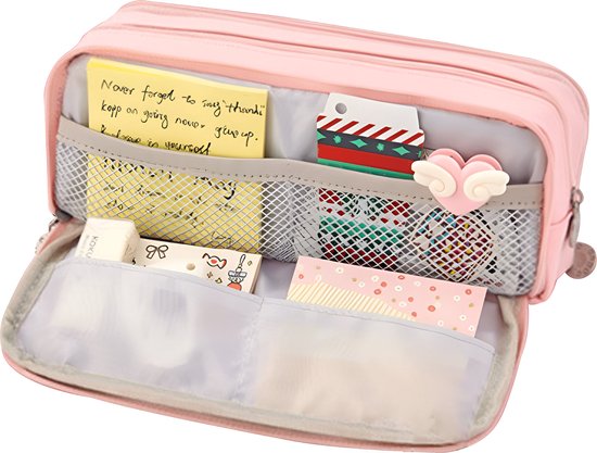 Luxe Pennenzak - Pennen Etui Voor Kinderen en Volwassenen - Schooletui voor Jongens en Meisjes - Roze