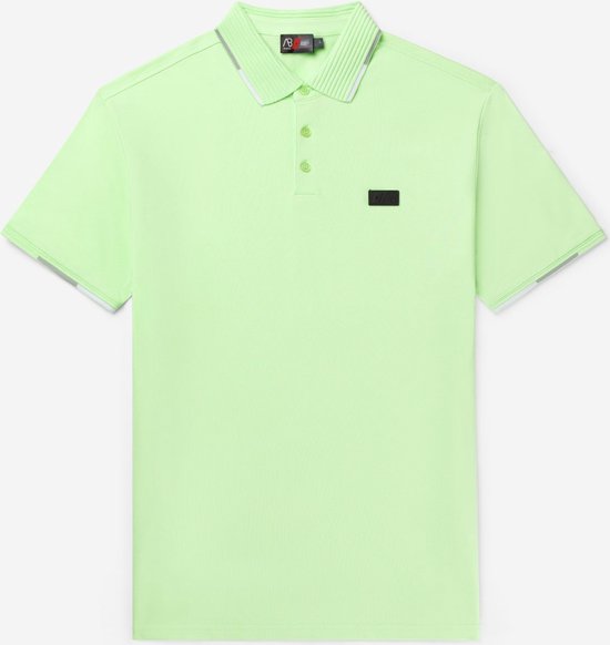 AB Lifestyle - Driekleurig Poloshirt | Pastel Groen - Heren - Maat: XS