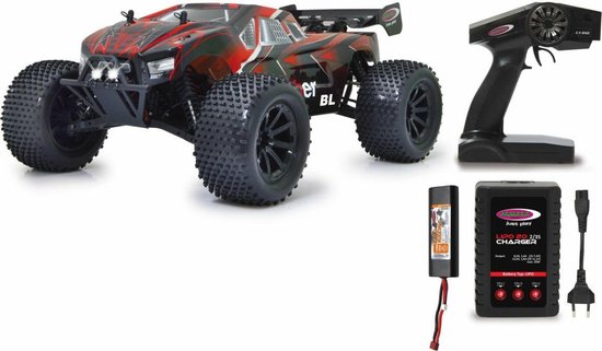 Jamara RC Brecter Truggy BL Monstertruck – 1:10 – Lipo Accu – Met LED Verlichting – Krachtige Elektrische Auto - Zwart
