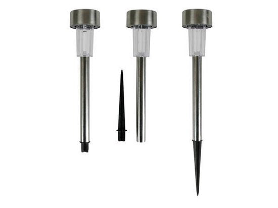 Perel Tuinlamp Solar 37 X 5,5 Cm Rvs Zilver/wit