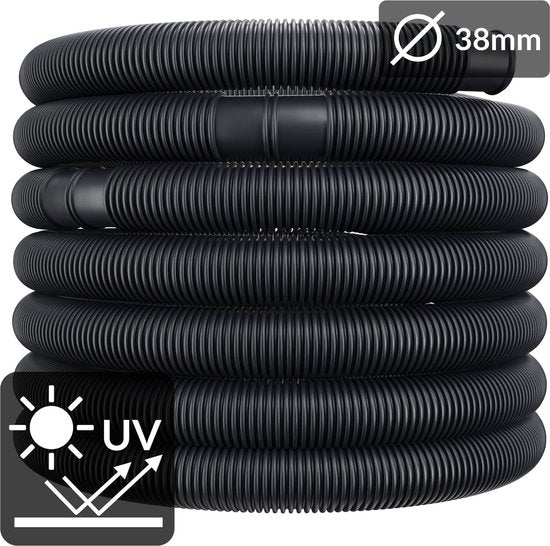 Monzana Zwembad Filter Slang - 10m Ø 38mm - Flexibel - Zwart