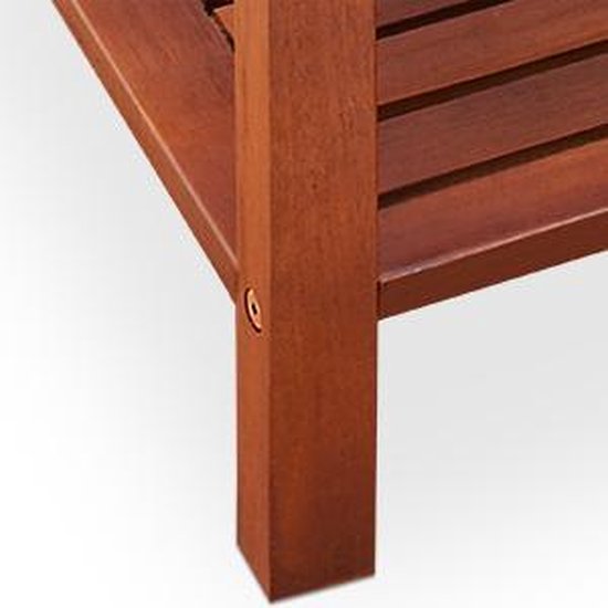 Casaria Bijzettafel Acaciahout - 45x45x45cm – met 2 Planken Bruin