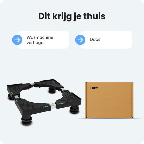 Wasmachine Verhoger - Wasmachine Opbouwmeubel - Wasmachine Sokkel - Kast - Geschikt voor Droger, Koelkast, Vaatwasser en Vriezer - Voor Bosch, Samsung, Miele, AEG, LG, Haier - Verstelbaar
