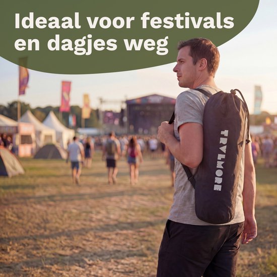 TRVLMORE Campingstoel - Opvouwbaar - 120KG Draagvermogen - Incl. Draagtas - Klapstoel - Visstoel - Kampeerstoel - Vouwstoel - Zwart